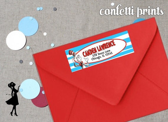 DR SEUSS Address Label Printable Personalized Il_570xn