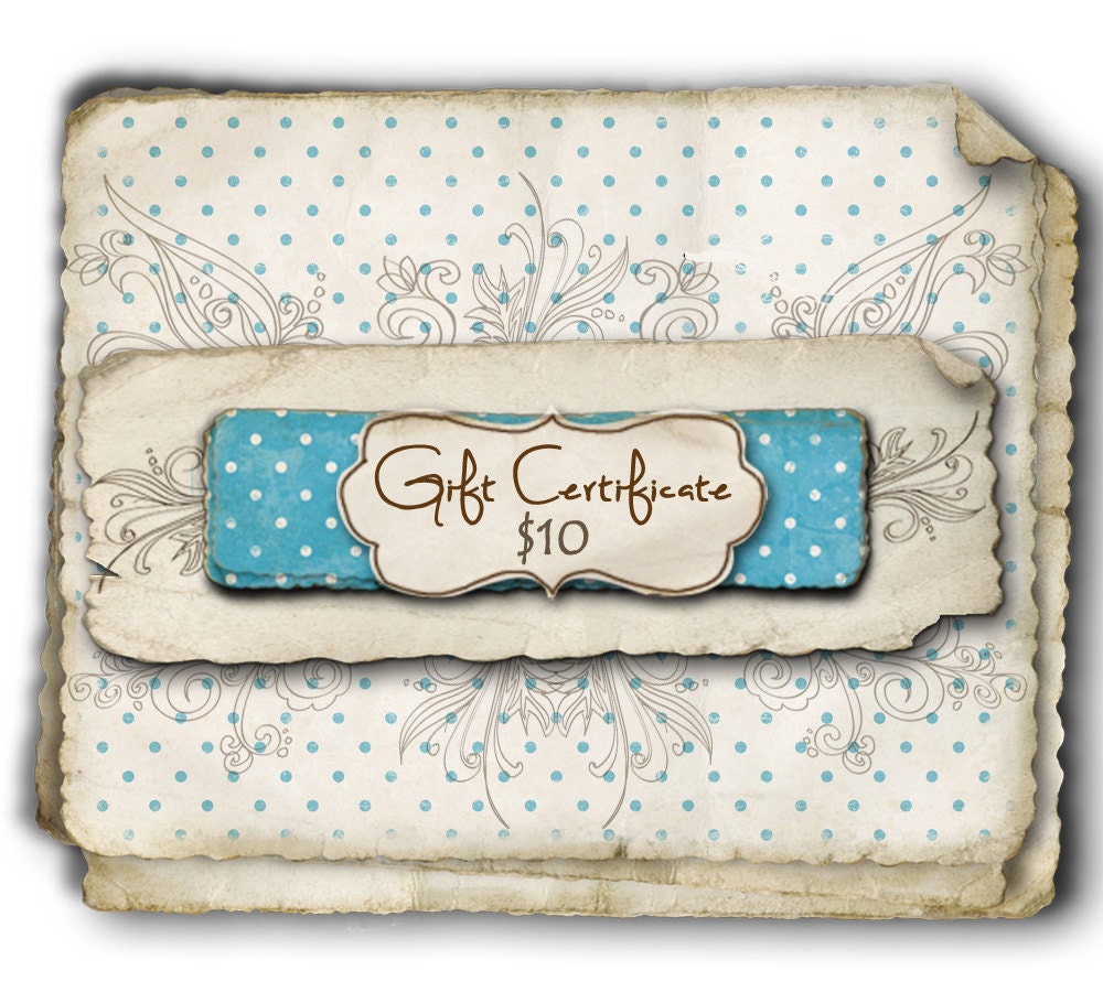 10 Dollar Gift Certificate to Authored Adornments (AuthoredAdornments) on Etsy