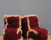 PDF KNITTING PATTERN -  Baby's Aviator Boots - aka Flying Boots, Pilot's Boots, Fur Trapper's Boots - photo prop