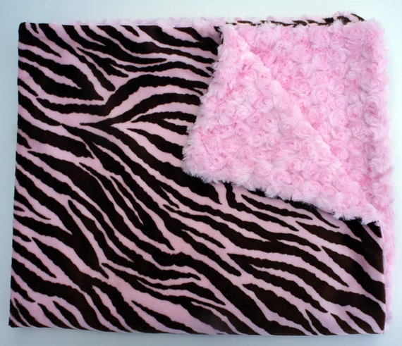 zebra print plush blanket