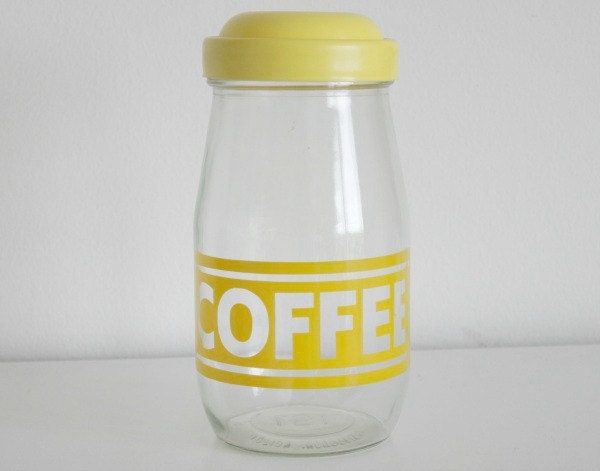 Vintage Coffee Carafe Glass Yellow Coffee Pour 1.5 L Coffee Carafe Action Industries USA