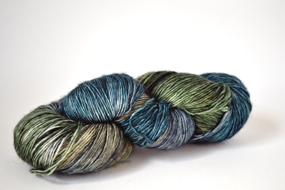 100% Superwash Merino Singles Fingering 440 yards - Stormy
