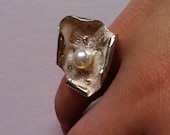 Sterling Silver Pearl Ring (AER3)