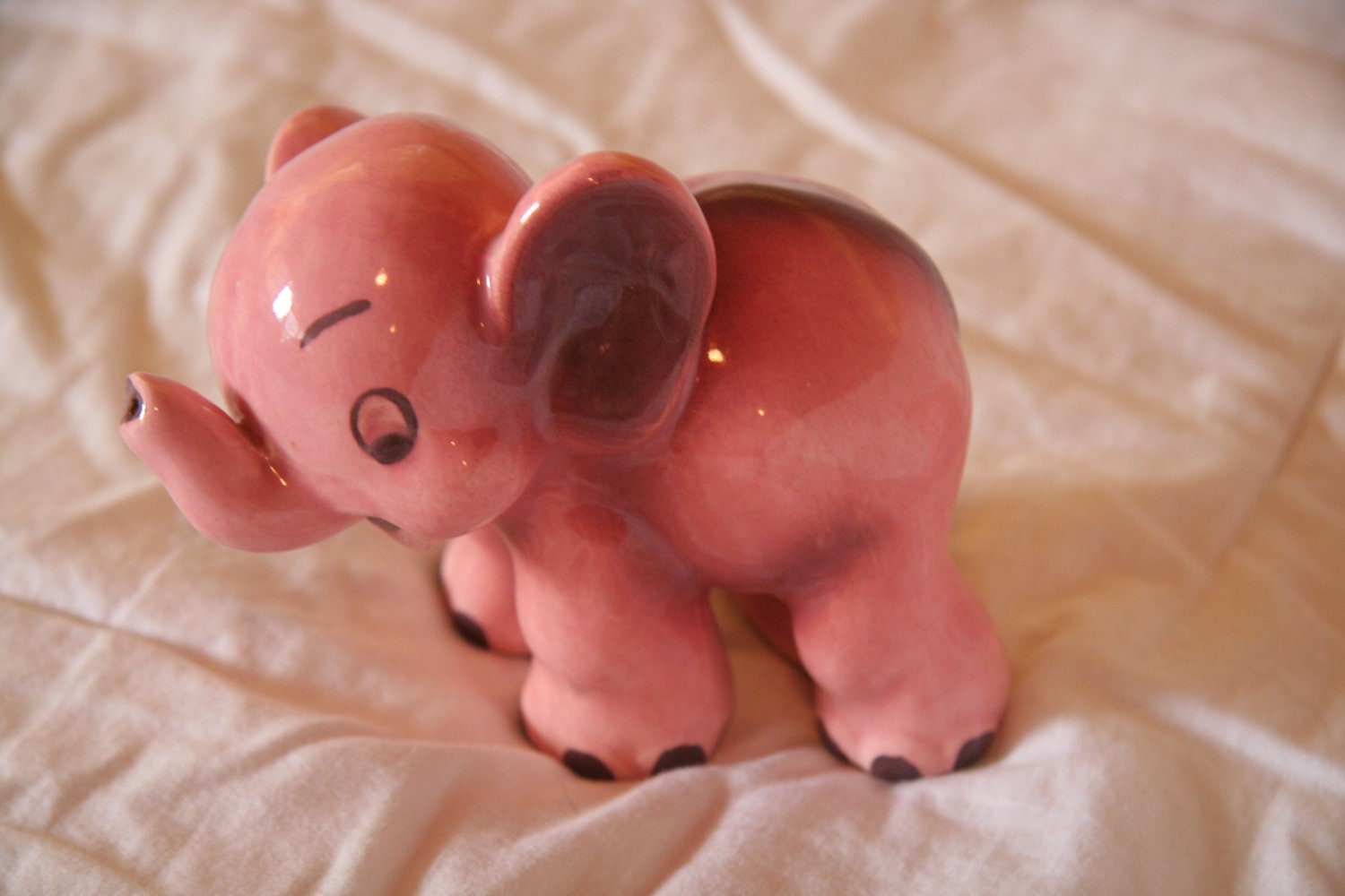 pink baby elephant figurine