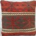 ETHNIC Handwoven Traditional Kurdish Wool Kilim Ebroidery Pillow Cover 16''x16'',Tribal Pillow,Decorative Throw Pillows.