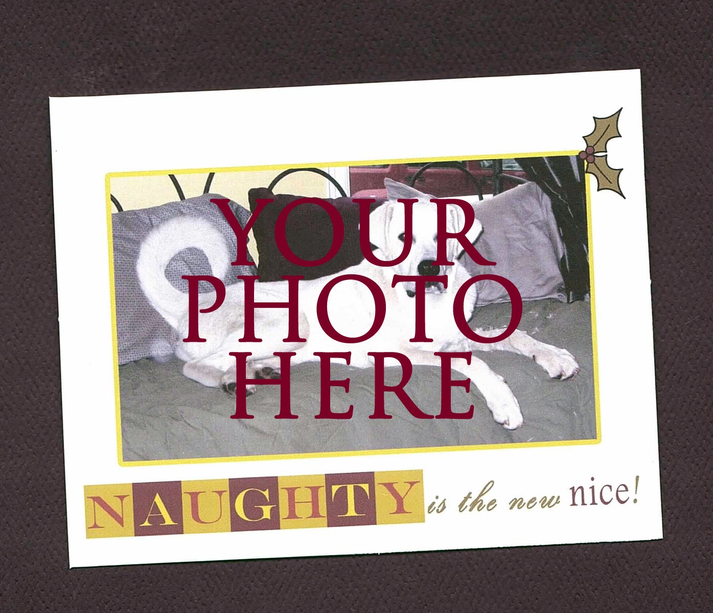 CUSTOM Dog Rescue Holiday Christmas cards - 50% donation to Great Pyrenees Rescue of Montana (6 cards)