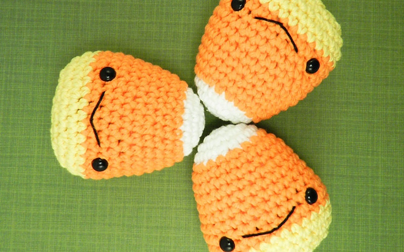 Large Candy Corn - Amigurumi Plush for Halloween and Sweets Fans