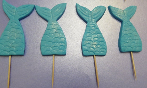 Fondant Mermaid Tails - Mermaid cupcake toppers Il_170x135