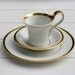 RESERVED LISTING for Chungfa Vintage 1960s COFFEE Cup and Saucer Trio Set White and Gold Gild Classic