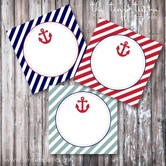 Anchors Away Printable Fancy Labels : Printable Party Designs by The Tiny Tiara Il_570xn