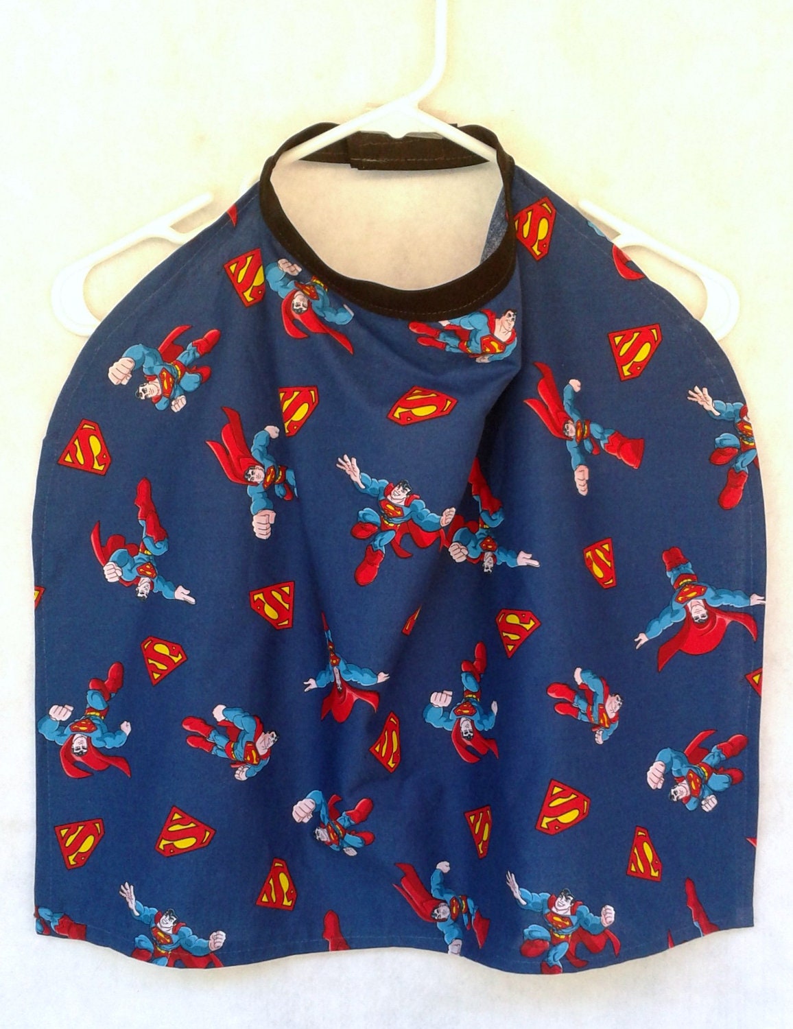 Superman Boys Cape Cotton With Velcro Closer Plus Free Monogram