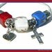 Patriotic European Charm Bracelet With Murano Glass Beads