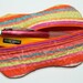 Quilted Peanut shaped Zippered pouch small