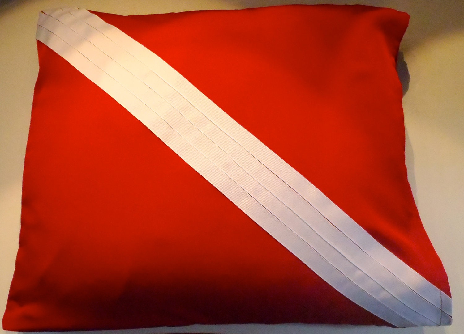 Dive Pillow - Diver Down Flag Pillow Case - Scuba Diver Gift - Diver's Housewares - Boat Accesories