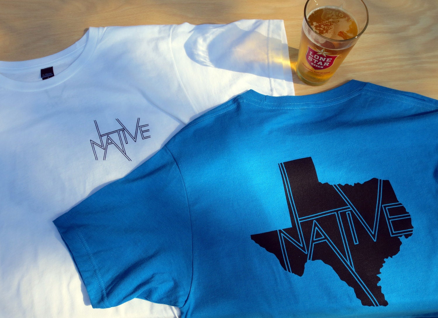 Texas "Native" t-shirt - show your pride - Men's and Women's BLUE