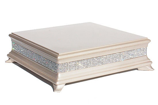 18 inch Square Champagne Diamond Cake Stand