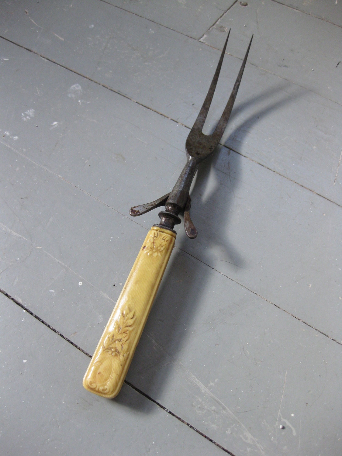 Vintage Meat Carving Fork Two Prong by VintageChocolat on Etsy