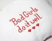 Bad Girls decorative pillow