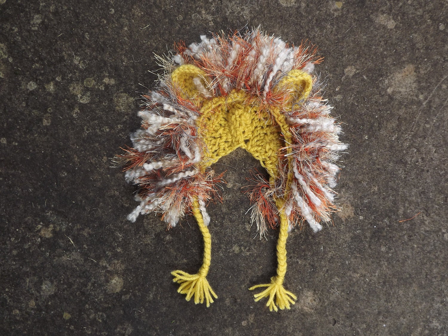 Lion crochet hat newborn baby photo prop