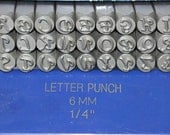 6MM-Uppercase-Elegant/Corsiva/Script Font Alphabet Letter Stamp Set-Metal Stamps-Jewelry Stamping Supplies  SGE-6U