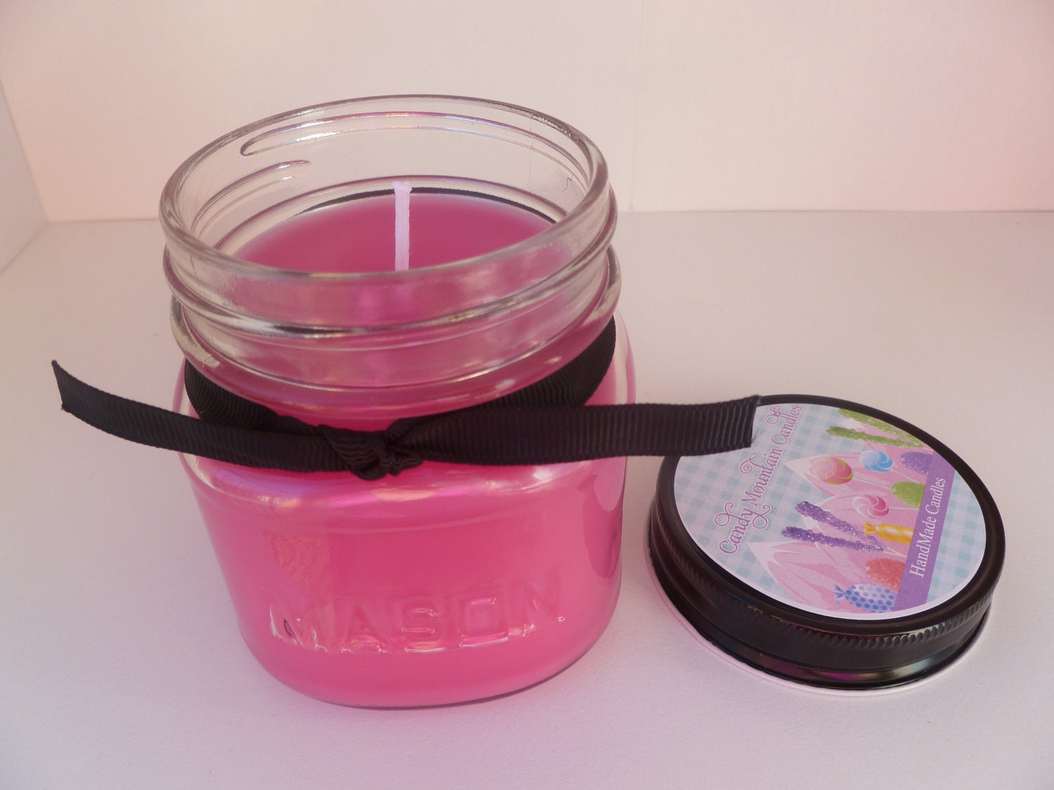 Juicy Couture Type 8 oz. Mason Jar Soy Blend Candle Highly Scented Pink Candle