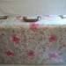 Floral Decoupage 1940s Leather-trimmed Suitcase with Red Satin Interior