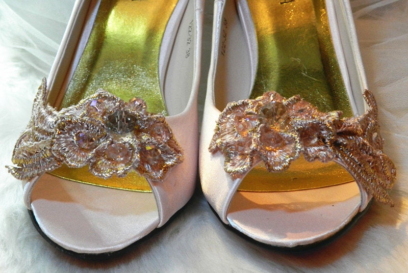 Princess pink satin rhinestone French lace bridal wedding heels,bridesmaid shoes  (BS1223138)