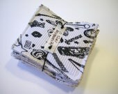 CLEARANCE 7 Punk Rock Stars and Guitars // original washable kitchen sponges // Organic hemp fleece