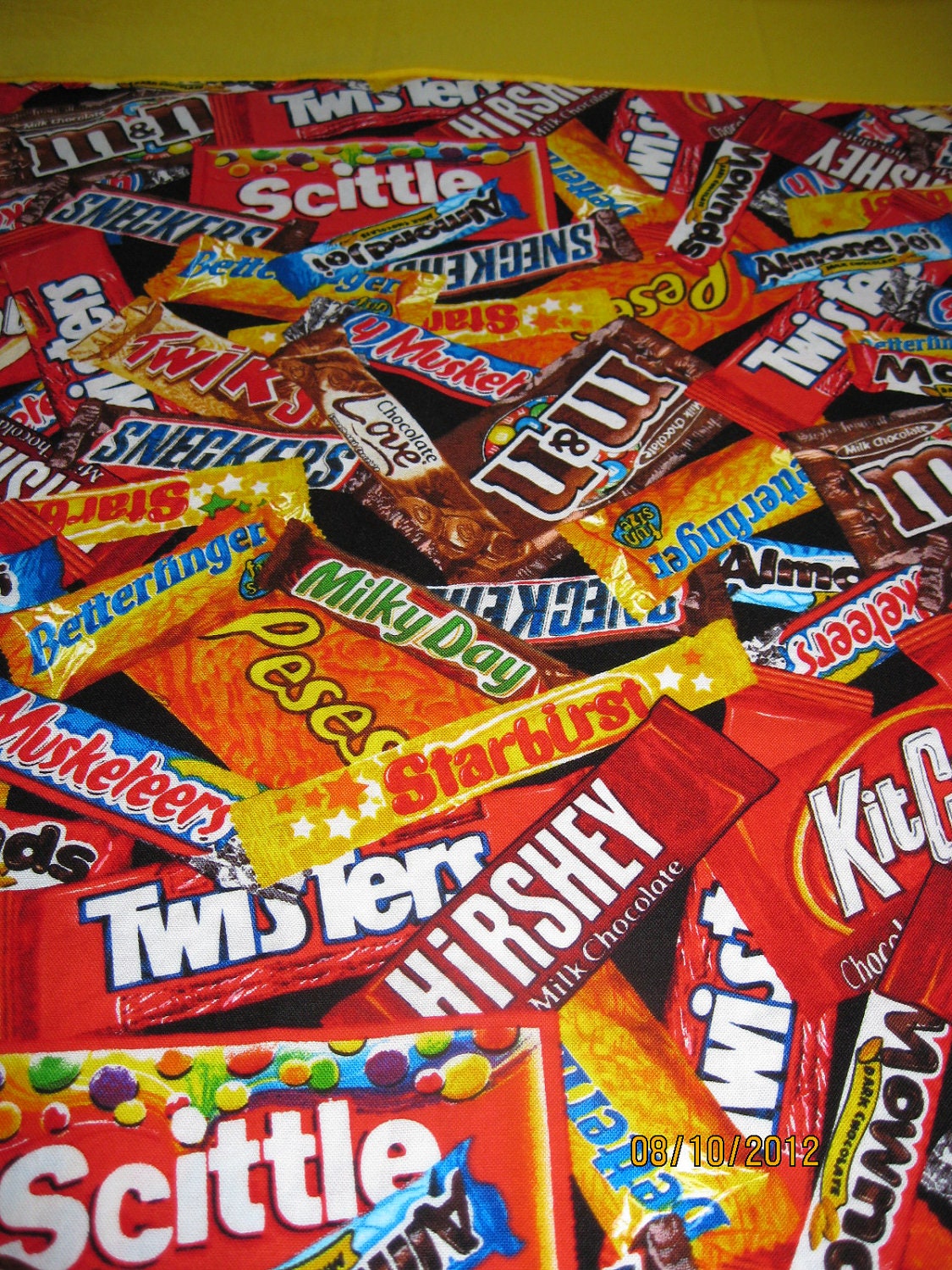 Single Standard Size Pillow Case OOAK Candy 100% Cotton