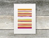 Recycled Paper A4 Art Print - Stripes