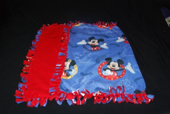 Mickey Mouse Fleece Blanket by MotherMayICrafts on Etsy
