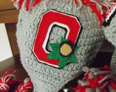 OHIO STATE Fanhawk Mohawk  Scarlet and Grey with Block O All Sizes Available Size 6-12 months