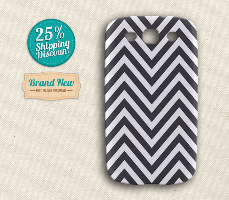 Grey Chevron Pattern Samsung Galaxy S III S3 Hardshell Case Cover