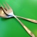 WMF Cromargan Artisan pattern Solid Serving Spoon and Fork c1980s