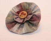 Hair Clip, Fabric Flower, Holiday Accessory, Red Green White