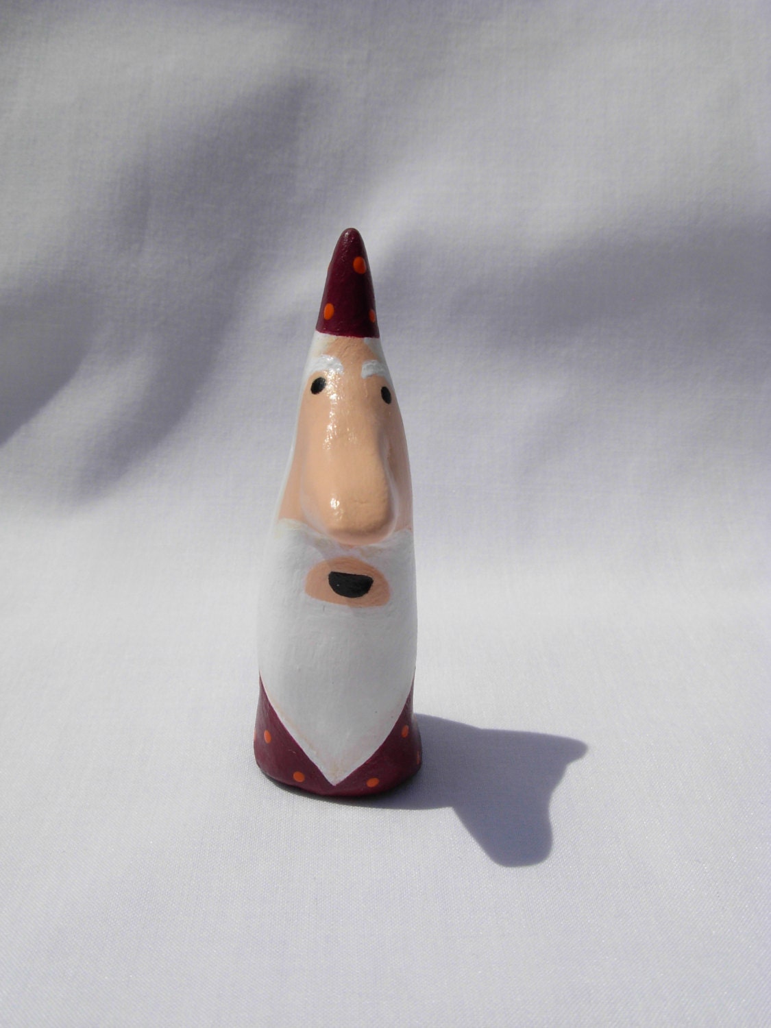 Iam the Virginia Tech Team Spirit Lucky Wish Wizard - Custom College or University Miniature hand sculpted clay sorcerer fantasy figurine