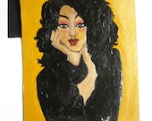 Naturally Beautiful No. 2, Original Postcard Sized Painting figurative ArT