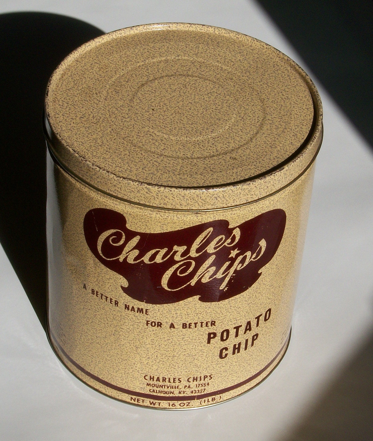 Vintage Charles Chips Tin by Store19 on Etsy