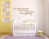 Baby's room decal,  Baby's room quote, Bedroom wall decal