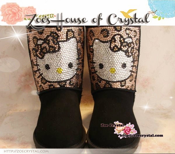 Winter LEOPARD Print  KITTY Sheepskin Boots