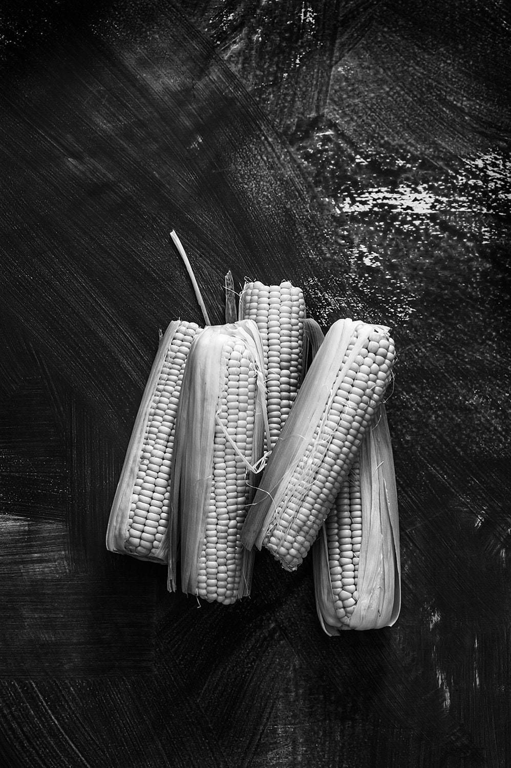 Fine Art Photography, 67x100cm - Black and White Corn