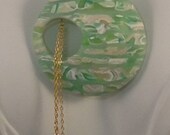 Pendant Mint Green Translucent Polymer Clay