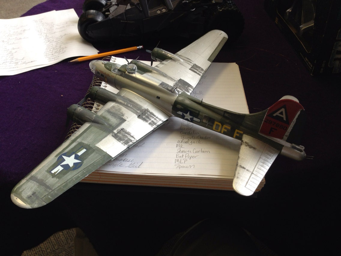 Battle damaged bomber 