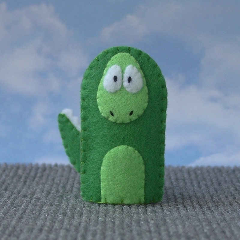 Dinosaur Finger Puppet by cherylasmith on Etsy