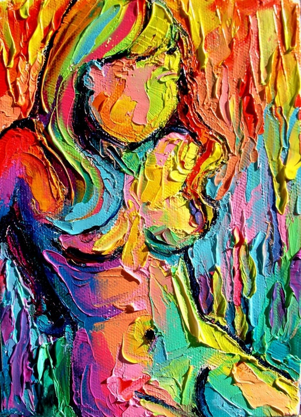 Impasto Abstract Nude Oil Painting By Aja By Sagittariusgallery My XXX Hot Girl