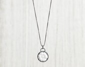 Snow Drop Antique Glass and Sterling Pendant