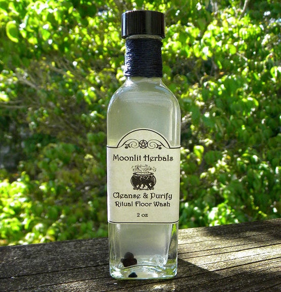 Cleanse and Purify Ritual Floor Wash - 2 Ounce Bottle - Purification, Cleansing, Banish and Deflect Negative Energies, Protection