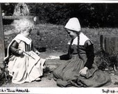 vintage photo Angelic Baby Boy Golden Ringlets Dressed as Pilgrim Thanksgiving 1940