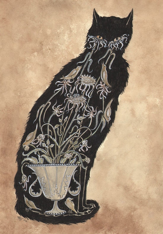 Cat Bouquet - 8 1/2 x 11 Print