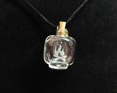 Campfire Etched Tiny Bottle Pendant